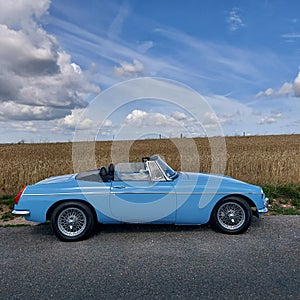 Classic 1972 MGB British Sports Car.