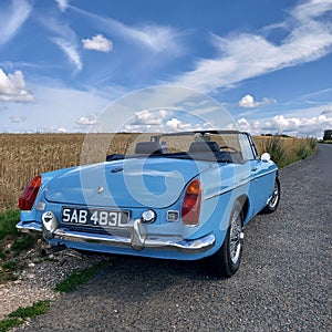 Classic 1972 MGB British Sports Car.