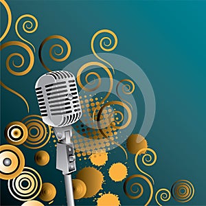 Classic microphone background
