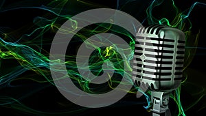 Classic microphone closeup