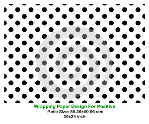 Classic Minimalist Monochrome Dotted Texture Background, Seamless Black and White Polka Dot Pattern Wrapping Paper