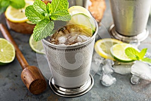 Classic mint julep cocktail