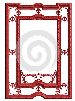 Classic mirror frame isolated on white background