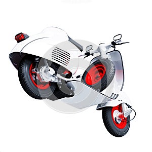 classic moped 3d model