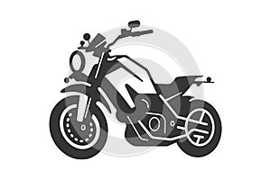 Classic motorcycle vector illustration. Motor bike for logo, biker club emblem, sticker, t shirt design print