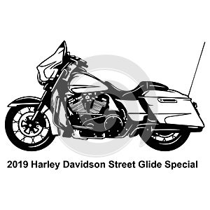 Classic Motorcycle - Vector Stencil, Silhouette, Vector Clip Art for tshirt and emblem