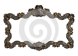 Classic moulding frame with ornament decor photo