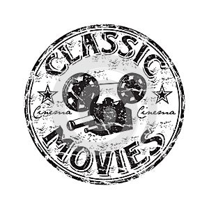 Classic movies rubber stamp