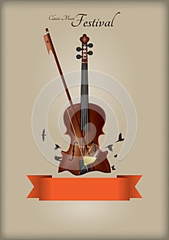 Classic music festival poster design