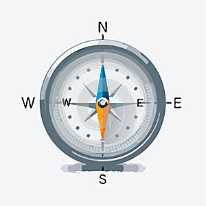 Classic Navigational Compass Illustration