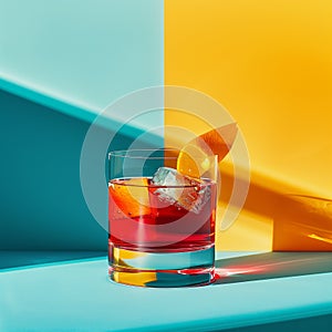 Classic Negroni cocktail, celebrating the vibrant spirit of Italian aperitifs.