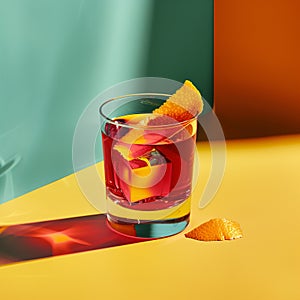 Classic Negroni cocktail, celebrating the vibrant spirit of Italian aperitifs.