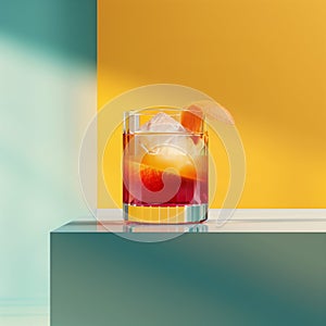 Classic Negroni cocktail, celebrating the vibrant spirit of Italian aperitifs.