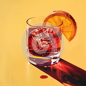 Classic Negroni cocktail, celebrating the vibrant spirit of Italian aperitifs.