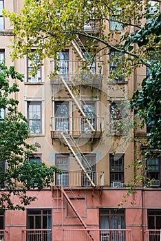 Classic New York apartment buildings in Greenwich Village