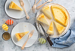 Classic New York cheesecake for Easter