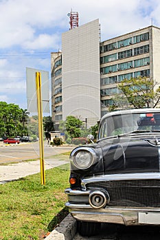 Classic old American car in Havana