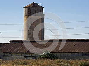 Classic old barn and silo