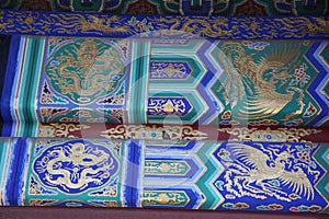 Classic Old China roof at The Imperial Vault of Heaven