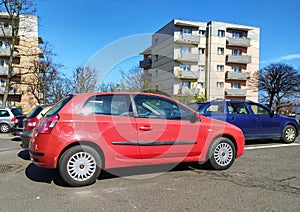 Classic old Italian Fiat Stilo compact car rear and right side view parked