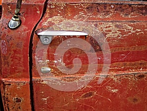 Classic old rusty pickup truck