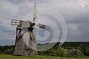 Classic old windmill in Russia