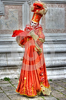 The classic and orange costume in Venice