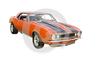 Classic orange muscle car photo