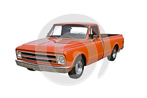 Classic orange truck