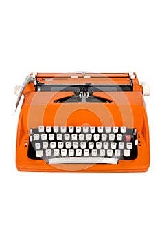 Classic orange typewriter