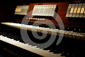 Classic organ keyboard