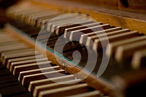 Classic organ keyboard