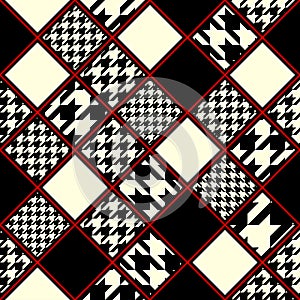 Classic ornament of houndstooths pattern