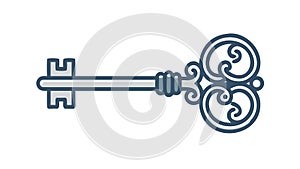 Classic Ornate Key Ã¢â¬' Security, Access, Solution, Unlock Symbol, vector design Generative AI