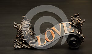 Classic ornate Love Scroll Decor