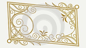 Classic Ornate Rectangular Frame Vector Decorative Element, vector design Generative AI