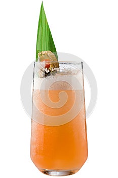 classic paloma cocktail isolated on a white background