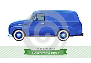 Classic panel truck side view