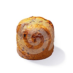 Classic Panettone on White Background