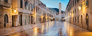 Dubrovnik twilight panorama, Dalmatia, Croatia