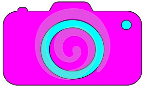 Classic photo camera icon designed for photography multimedia creative visual projects EPS editable