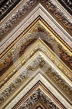 Classic picture frames patterns close-up