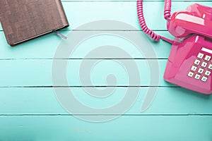 Classic pink telephone