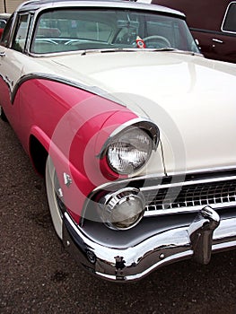 Classic Pink and White American Classic Car