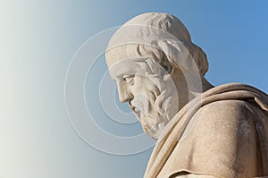 Classic statue of philosopher Plato photo