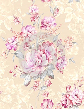 Classic Popular Flower Seamless pattern background