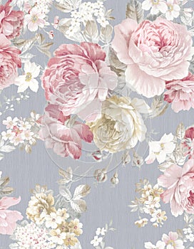 Classic Popular Flower Seamless pattern background