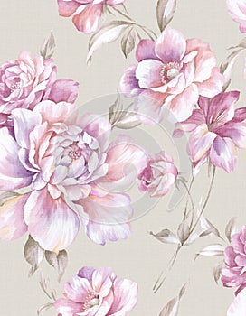 Classic Popular Flower Seamless pattern background