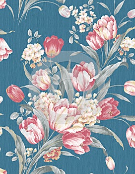 Classic Popular Flower Seamless pattern background