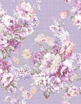 Classic Popular Flower Seamless pattern background